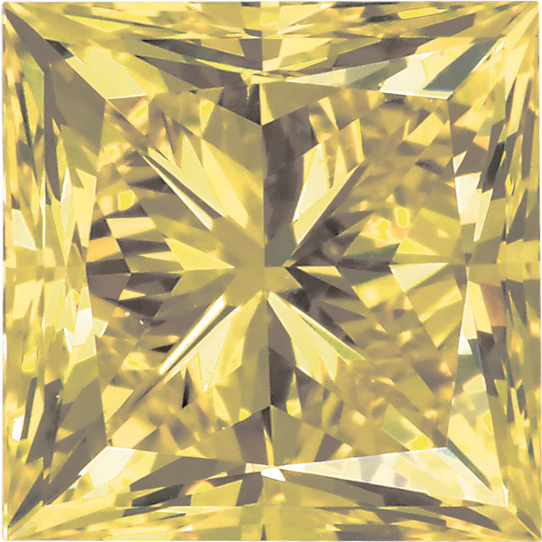 Natural Extra Fine Yellow Diamond - Square Princess - VS2-SI1