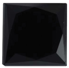 Natural Fine Black Diamond - Square Princess - AAA Grade