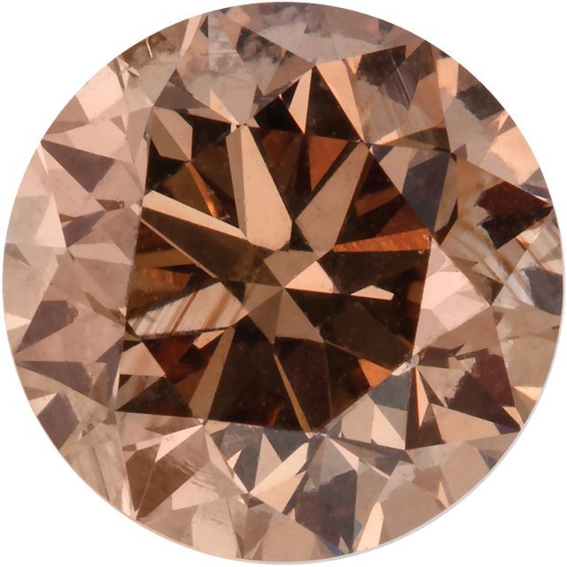 Natural Extra Fine Cognac Diamond - Round - VS2-SI1
