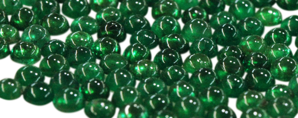 Natural Extra Fine Rich Green Emerald - Round Cabochon - Sandawana, Zimbabwe - AAA+ Grade