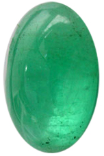 Natural Fine Medium Green Emerald - Oval Cabochon - Brazil - Select Grade - NW Gems & Diamonds
