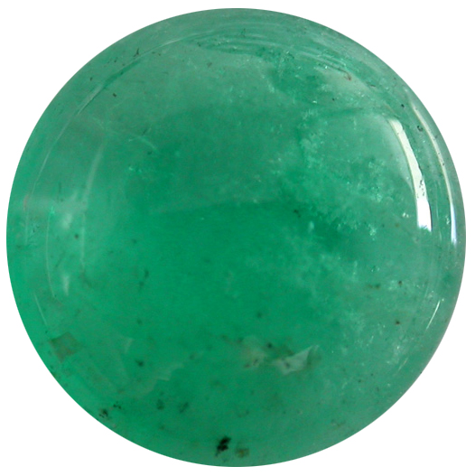 Natural Fine Medium Green Emerald - Round Cabochon - Brazil - Select Grade - NW Gems & Diamonds
