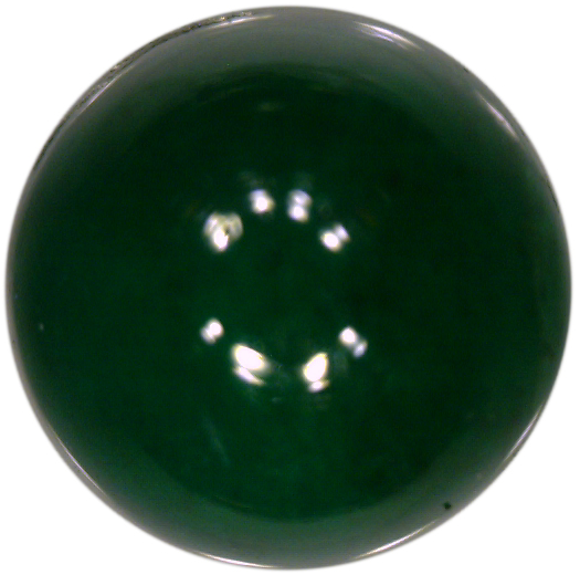Natural Fine Deepest Green Emerald - Round Cabochon - Brazil - Top Grade - NW Gems & Diamonds
