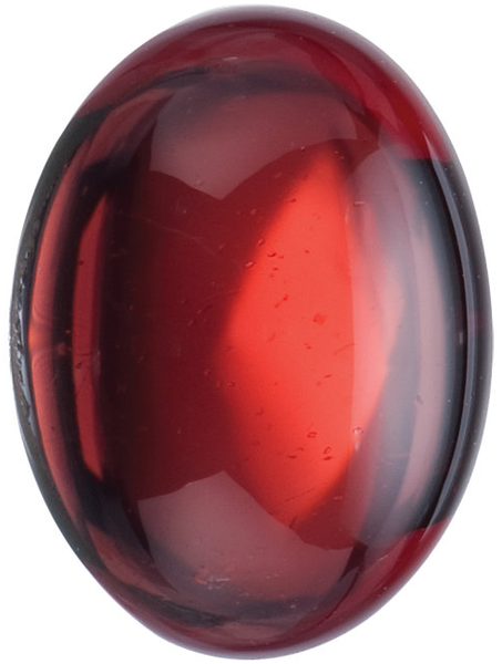 Natural Fine Deep Red Garnet - Oval Cabochon - Mozambique - AAA Grade