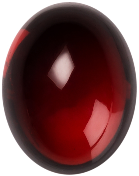 Natural Extra Fine Deep Red Garnet - Oval Cabochon - AAA+ Grade