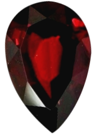 Natural Fine Deep Red Garnet - Pear Shape - Tanzania - Top Grade - NW Gems & Diamonds
