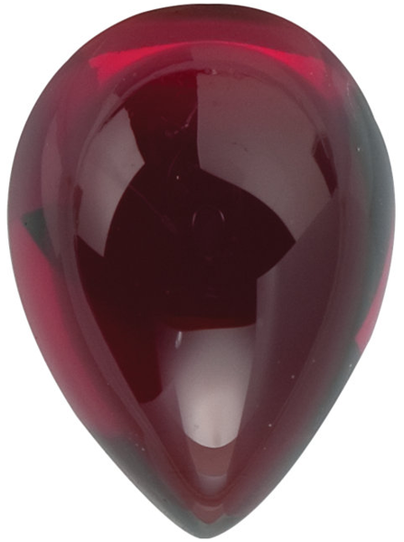 Natural Extra Fine Deep Red Garnet - Pear Shape Cabochon - Tanzania - AAA+ Grade