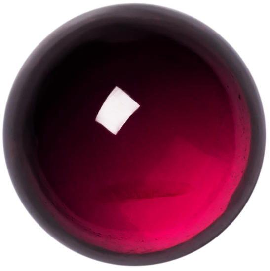 Natural Extra Fine Raspberry Red Rhodolite Garnet - Round Cabochon - AAA+ Grade