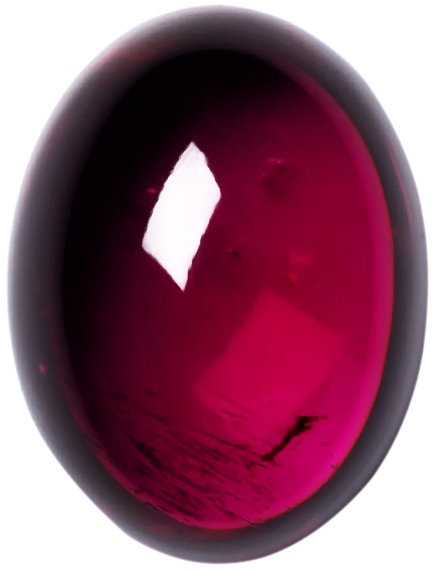 Natural Extra Fine Raspberry Red Rhodolite Garnet - Oval Cabochon - AAA+ Grade
