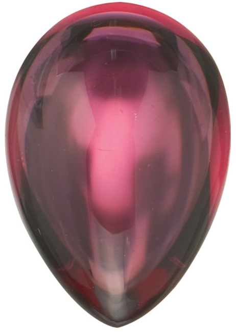 Natural Extra Fine Pink Raspberry Red Rhodolite Garnet - Pear Shape Cabochon - AAA+