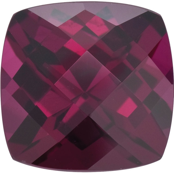 Natural Fine Deep Plum Red Rhodolite Garnet - Square Cushion Checkerboard - Madagascar - Top Grade - NW Gems & Diamonds
