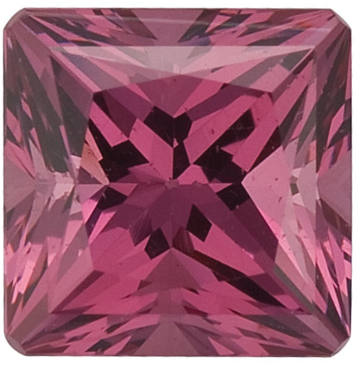 Natural Fine Pink Rose Rhodolite Garnet - Square Princess - Tanzania - Top Grade - NW Gems & Diamonds
