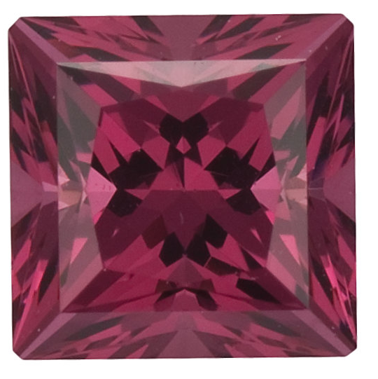 Natural Fine Deep Raspberry Rhodolite Garnet - Square Princess - Tanzania - Top Grade - NW Gems & Diamonds
