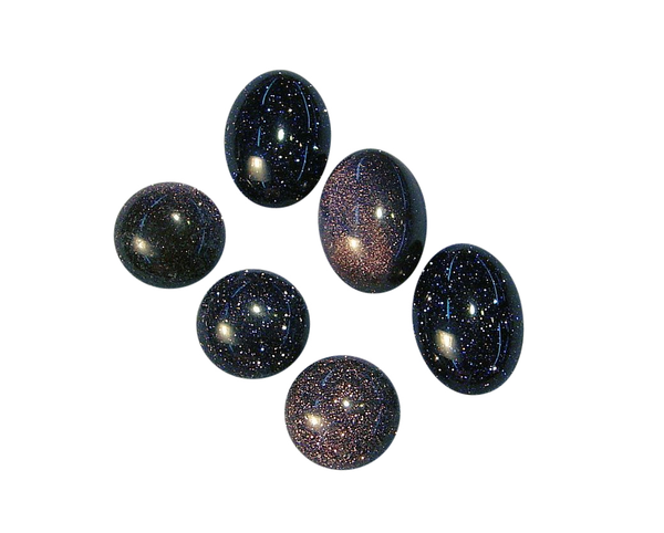 Extra Fine Blue Goldstone - Round & Oval Cabochon - AAA+ 6mm-40x30mm