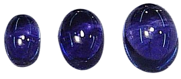 Natural Extra Fine Deep Blue Purple Iolite - Oval Cabochon - Namibia - AAA+ Grade