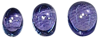 Natural Fine Blue Purple Iolite - Oval Cabochon - Namibia - AAA Grade
