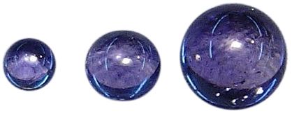 Natural Fine Purple Blue Iolite - Round Cabochon - Namibia - AAA Grade