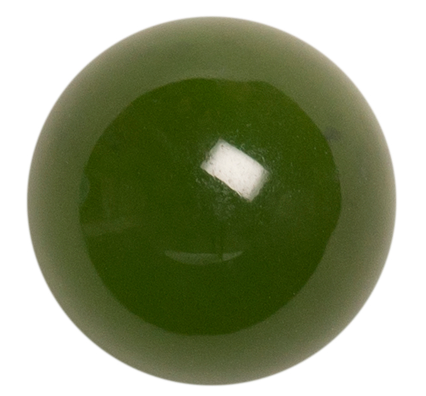 Natural Extra Fine Rich Green Nephrite Jade - Round Cabochon - Russia - AAA+ Grade