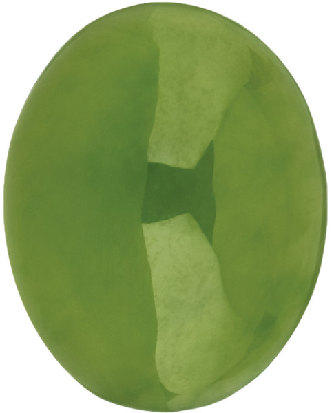 Natural Fine Green Nephrite Jade - Oval Cabochon - China - Top Grade - NW Gems & Diamonds
