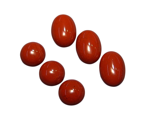 Natural Extra Fine Red Jasper - Round & Oval Cabochon - AAA+ Grade