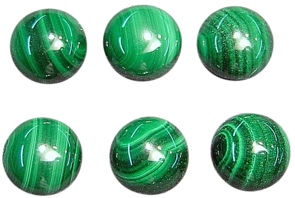 Natural Extra Fine Rich Green Malachite - Round Cabochon - AAA+ Grade