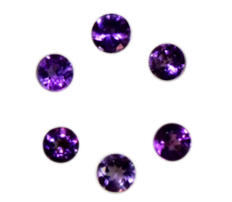 Natural Super Fine Amethyst Melee - Round Diamond Cut - Zambia - AAAA Grade