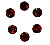Natural Super Fine Red Garnet Melee - Round Diamond Cut - Mozambique - AAAA Grade