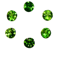 Natural Super Fine Green Tourmaline Melee - Round Diamond Cut - Brazil - AAAA Grade