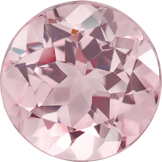 7mm Natural Super Fine Baby Pink Morganite - Round - AAAA Grade m1