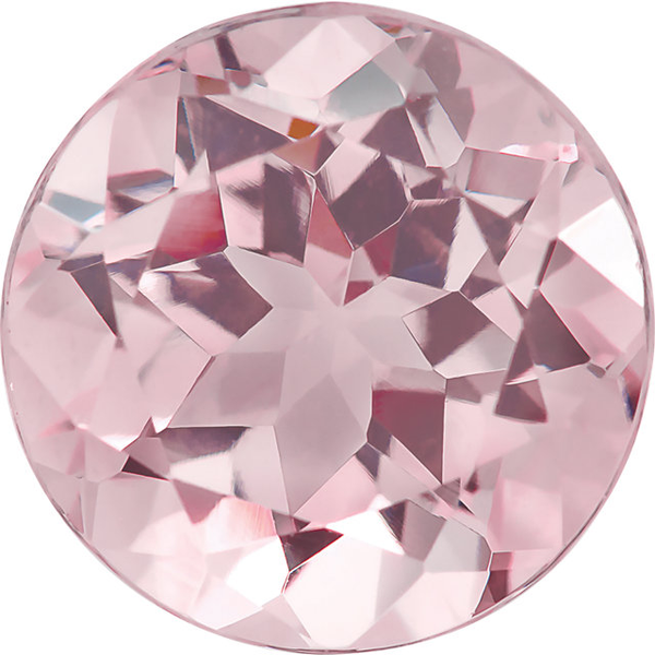 7mm Natural Super Fine Baby Pink Morganite - Round - Mozambique - AAAA Grade