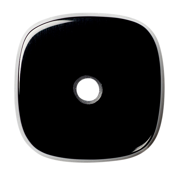 Natural Extra Fine Black Onyx - Antique Cushion Buff Top Cabochon Drill Hole - Brazil - AAA+ Grade