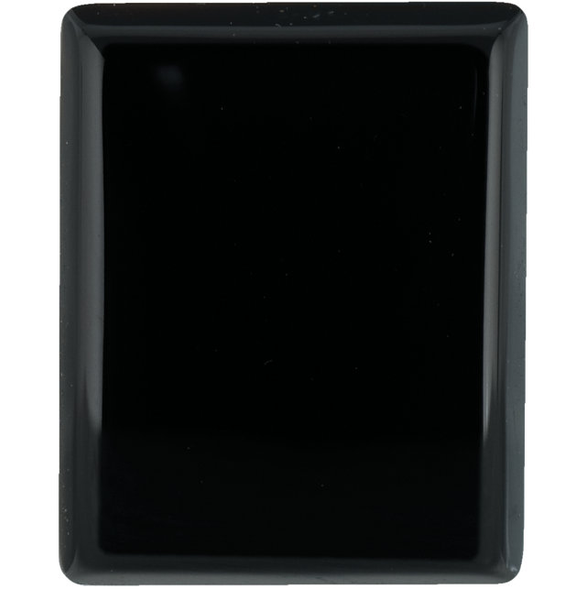 Natural Extra Fine Black Onyx - Rectangle Buff Top Cabochon - Brazil - AAA+ Grade