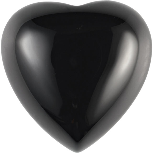 Natural Extra Fine Black Onyx - Heart Cabochon - Brazil - AAA+ Grade