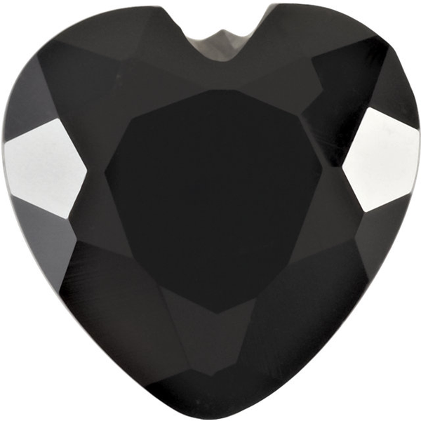 Natural Extra Fine Black Onyx - Heart - Brazil - AAA+ Grade