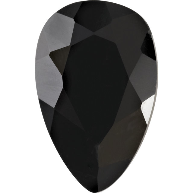 Natural Extra Fine Black Onyx - Pear - AAA+ Grade
