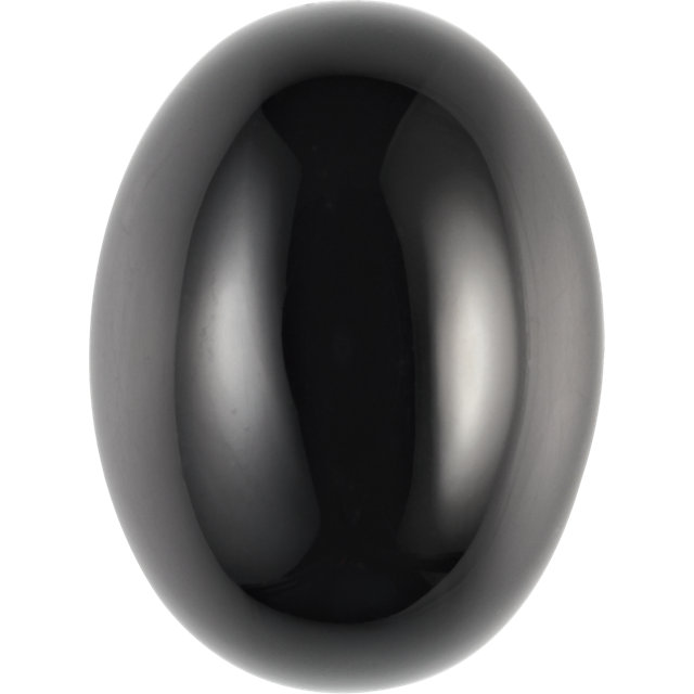 Natural Extra Fine Black Onyx Oval Cabochon AAA+ Grade