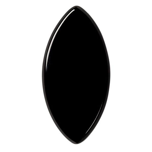 Natural Extra Fine Black Onyx - Marquise Buff Top Cabochon - Brazil - AAA+ Grade