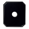 Natural Extra Fine Black Onyx - Emerald Octagon Buff Top Drill Hole Cabochon - Brazil - AAA+ Grade