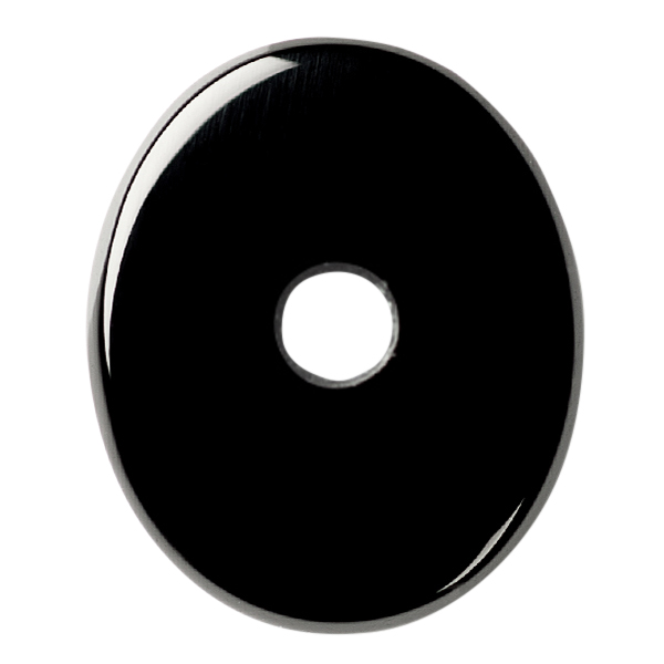 Natural Extra Fine Black Onyx - Oval Buff Top Drill Hole Cabochon - AAA+ Grade