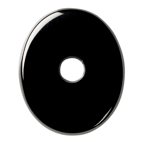 Natural Extra Fine Black Onyx - Oval Buff Top Drill Hole Cabochon - Brazil - AAA+ Grade