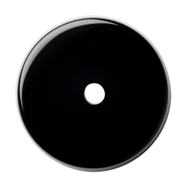 Natural Extra Fine Black Onyx - Round Buff Top Drill Hole Cabochon - Brazil - AAA+ Grade