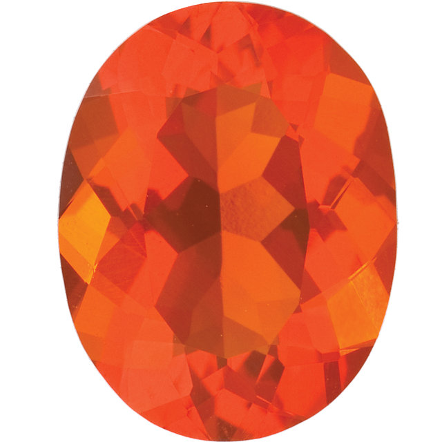 Natural Fine Orange Red Mexican Fire Opal - Oval - Mexico - Top Grade - NW Gems & Diamonds
