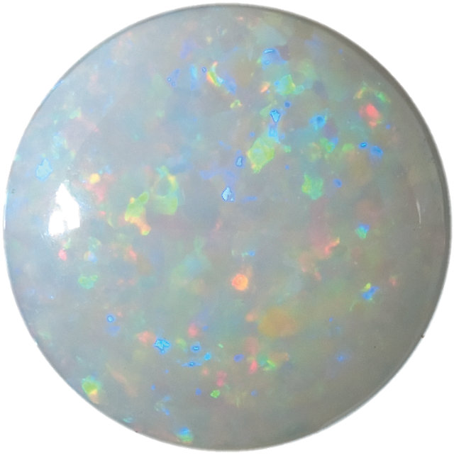 Natural Fine White Opal - Round Cabochon - Australia - Select Grade - NW Gems & Diamonds

