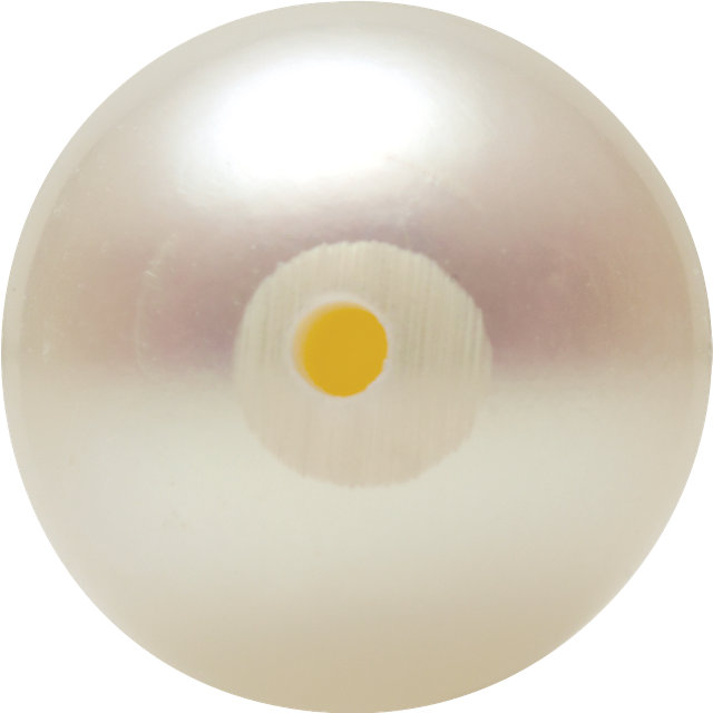 Natural Extra Fine White Japanese Akoya Saltwater Pearl - 7/8 Round - Half-Drilled - Japan - AAA+ Grade