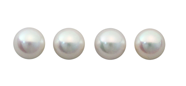 Natural Super Fine White Japanese Akoya Saltwater Pearl - Round - Full-Drilled - Japan - AAAA Grade