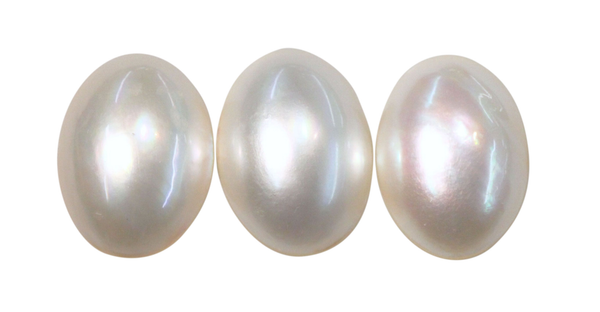 Natural Super Fine White South Sea Mabe Saltwater Pearl - Oval - Australia - AAAA Grade
