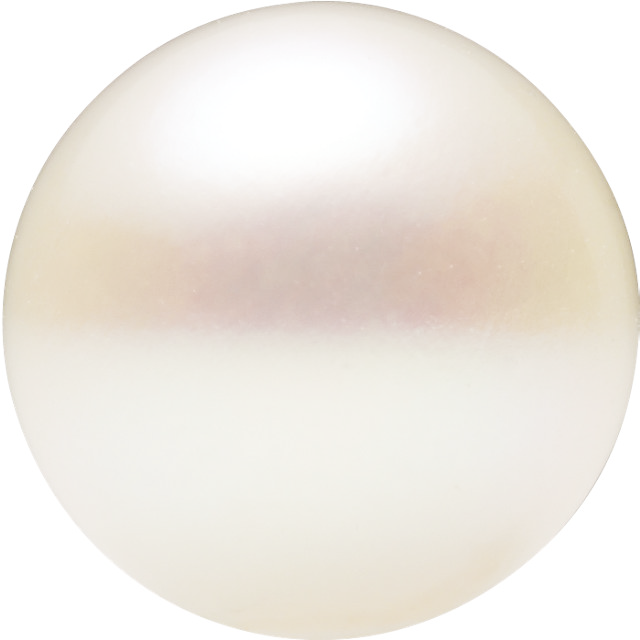 Natural Extra Fine White Freshwater Pearl - Round - Half-Drilled - China - AAA+ Grade