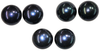 Natural Extra Fine Black Japanese Akoya Saltwater Pearl - Round - Half-Drilled - Japan - AAA+ Grade