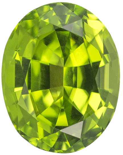 Natural Fine Rich Lime Green Peridot - Oval - China - Top Grade - NW Gems & Diamonds
