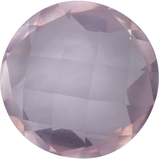 Natural Extra Fine Rose Quartz - Round Double-Sided Checkerboard - AAA+ Grade